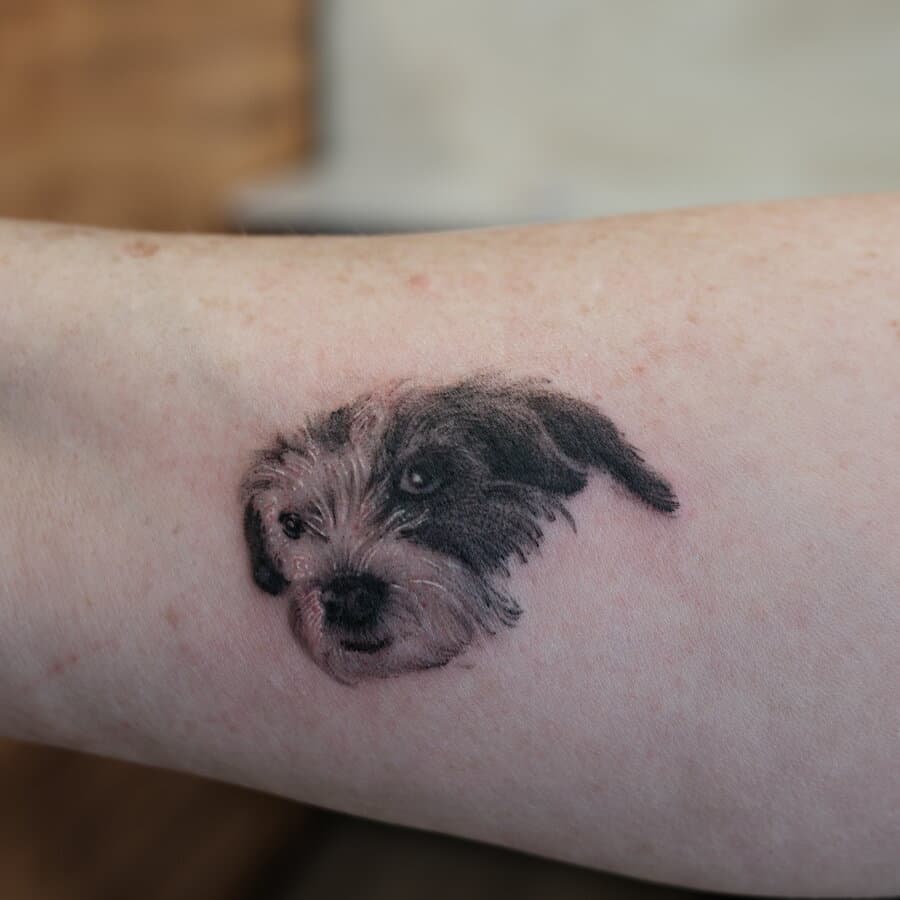 Fineline Hund Tattoo München — Kisha